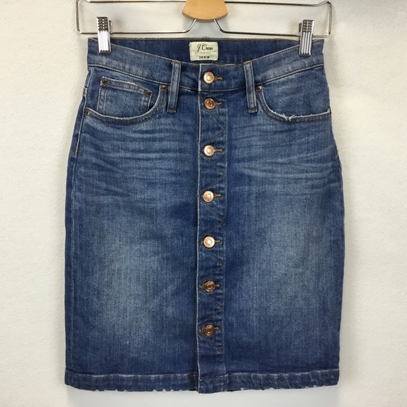 J. Crew Dresses & Skirts - J. Crew Button-Front Denim Skirt
